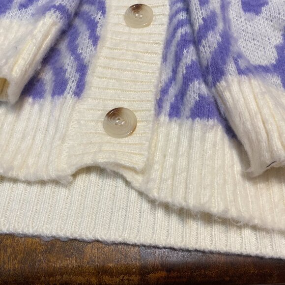 Pretty Fluffy Sweater with Buttons - Picture 3 of 10